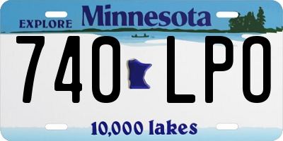 MN license plate 740LPO