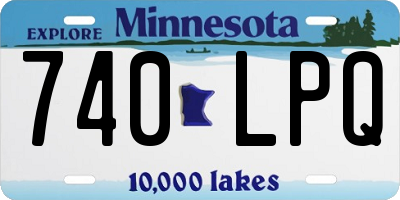 MN license plate 740LPQ
