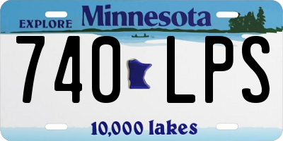 MN license plate 740LPS