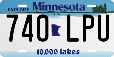 MN license plate 740LPU