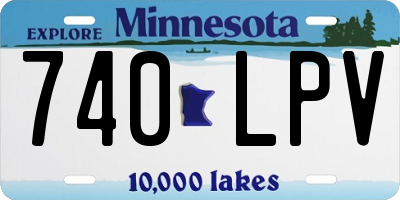 MN license plate 740LPV