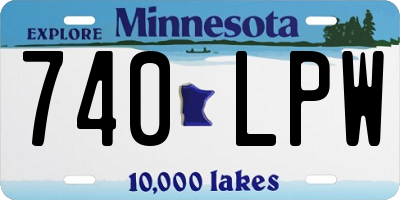 MN license plate 740LPW