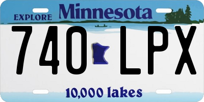 MN license plate 740LPX