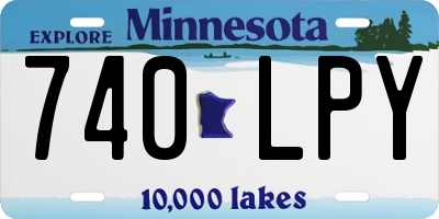 MN license plate 740LPY