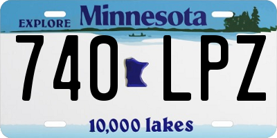 MN license plate 740LPZ