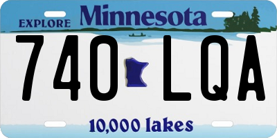 MN license plate 740LQA