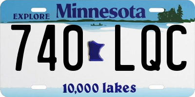 MN license plate 740LQC
