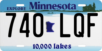 MN license plate 740LQF