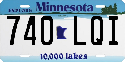 MN license plate 740LQI