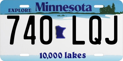 MN license plate 740LQJ
