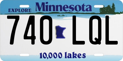 MN license plate 740LQL