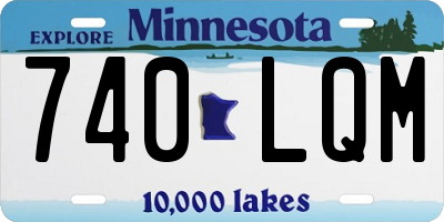 MN license plate 740LQM