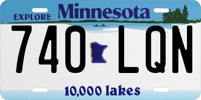 MN license plate 740LQN