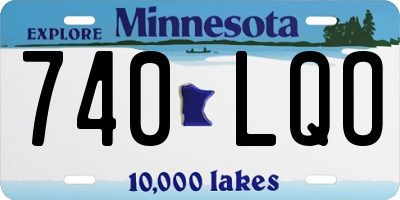 MN license plate 740LQO
