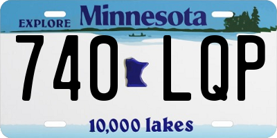 MN license plate 740LQP