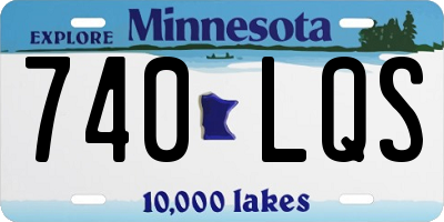 MN license plate 740LQS