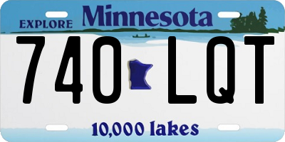 MN license plate 740LQT