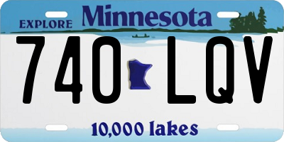 MN license plate 740LQV