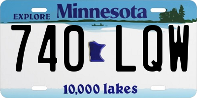 MN license plate 740LQW