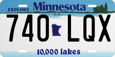 MN license plate 740LQX