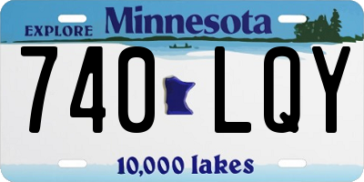 MN license plate 740LQY