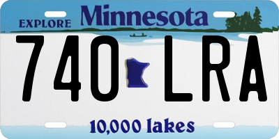 MN license plate 740LRA