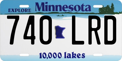 MN license plate 740LRD