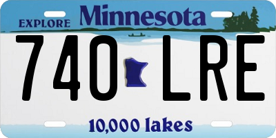 MN license plate 740LRE