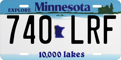 MN license plate 740LRF