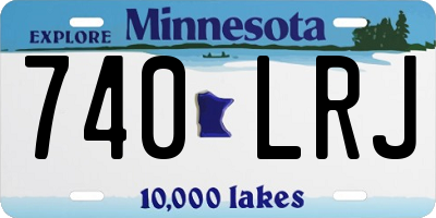 MN license plate 740LRJ