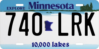 MN license plate 740LRK