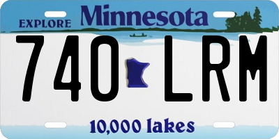 MN license plate 740LRM