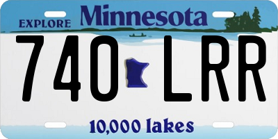 MN license plate 740LRR