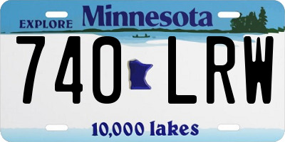 MN license plate 740LRW
