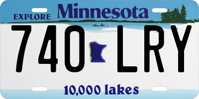 MN license plate 740LRY