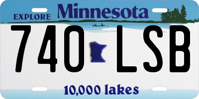 MN license plate 740LSB