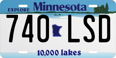 MN license plate 740LSD