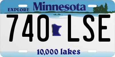 MN license plate 740LSE