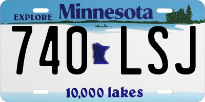 MN license plate 740LSJ