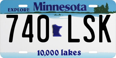 MN license plate 740LSK