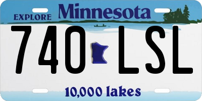 MN license plate 740LSL
