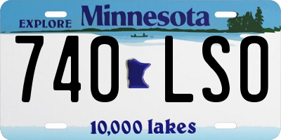 MN license plate 740LSO