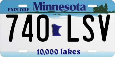 MN license plate 740LSV