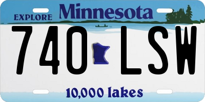 MN license plate 740LSW