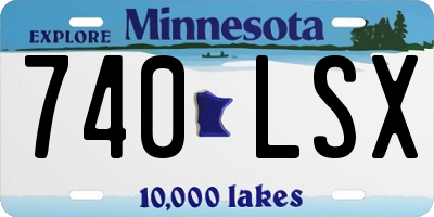 MN license plate 740LSX