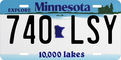 MN license plate 740LSY