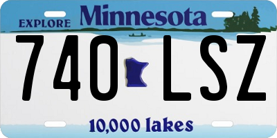 MN license plate 740LSZ