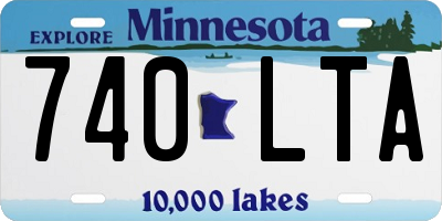 MN license plate 740LTA