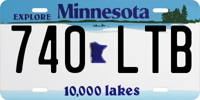 MN license plate 740LTB