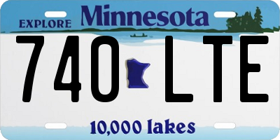 MN license plate 740LTE